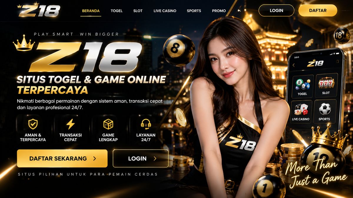 Tampilan visual portal game online Z18